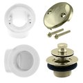 Westbrass Twist & Close Sch. 40 PVC Plumber's Pack W/ Two-Hole Elbow in Polished Brass D542-01